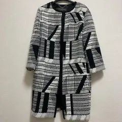 BODY DRESSING Deluxe 総柄 ノーカラーコート 36のサムネイル