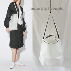 beautiful peopleビニールロゴテープショルダーバッグ