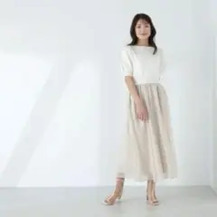 ナチュラルビューティベーシック ワンピース チュール スカートのサムネイル