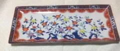 京友禅天王窯の長角皿 花鳥画