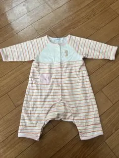 familiar ストライプロンパース 60サイズ&スタイのセット