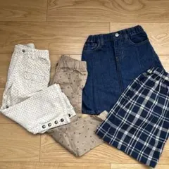 女の子　100 長ズボン　スカート　デニム