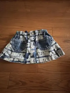 ヒステリックミニデニムスカート 95サイズ プリント柄フリースセット