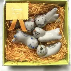 【新品・未使用品】猫　箸置き　陶器製　5個セット