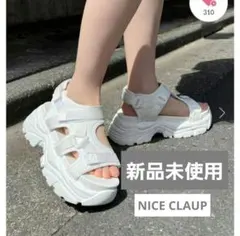 新品タグ付き】NICE CLAUP　厚底スポーツサンダル　ナイスのスポサンのサムネイル