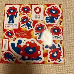 【新品未使用】大阪花ラングおまけステッカー大阪万博　ミャクミャクコラボ