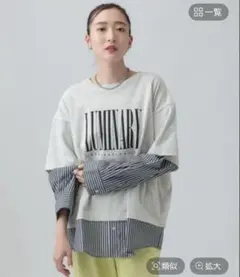 LEPSIM 布帛レイヤードBIGTEE