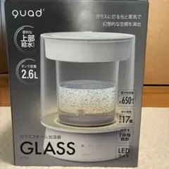 中古】QUADS ガラス スチーム加湿器 ガラスポッド式 アイボリー - メルカリ