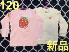 ミキハウス　ホットビスケッツ 120 ロンT トレーナー　女の子　新品　長袖