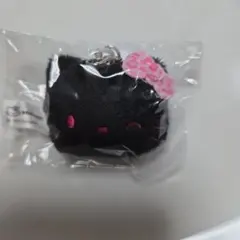ハローキティ ぬいぐるみチャーム　ヒョウ柄リボンキティ黒