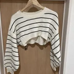 INGNI ショート丈ボーダーニット