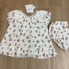 いちご柄ワンピース　ブルマ付70cm