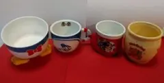 年代物　ディズニー　スーベニアカップ　マグカップ　4点セット　ミッキー　ドナルド