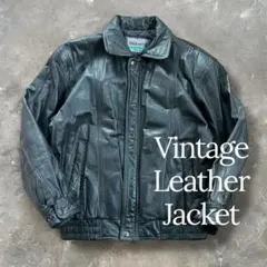 DURANTE ヴィンテージ 牛革 レザージャケット L 短丈 中綿キルティング