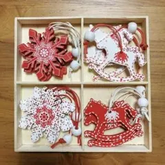 【お値下げ中】クリスマス 北欧風 オーナメント 12ピースセット C