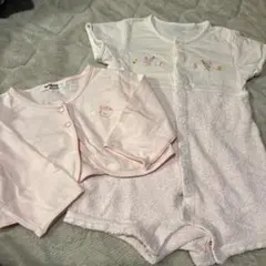 ファミリア　ロンパース　カーディガン　2点セット