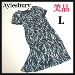訳あり アリスバーリー 水玉 半袖 シフォンワンピース 半袖 L 東京スタイル