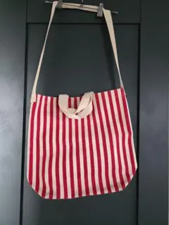 MOUSSY　ストライプ　ヘリンボーン　トートバッグ
