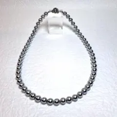 50センチの,９ミリのブラック貝パールのネックレス