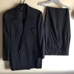 美品 アクアスキュータム ロンドン ダブルスーツ 上下セットアップ