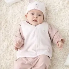 べべ ベビーベスト ピンク　80