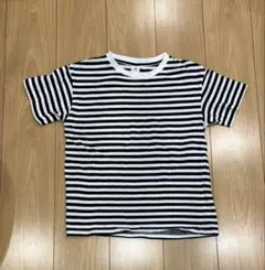 dev!rock 白黒ストライプ Tシャツ 150