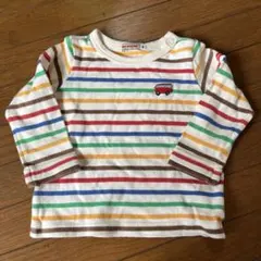 ミキハウス　長袖カットソー 80cm バス刺繍