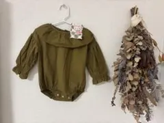 新品未使用　softcheeseフリル襟ロンパース 80cm