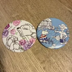 キャラクターイラスト ピンバッジ 2個セット
