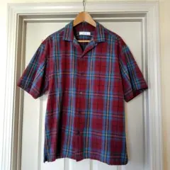 *美品　INHERIT 半袖チェックシャツ*のサムネイル