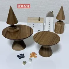 北欧風木製インテリア 7点セット　ウッドコンポート おうち一輪挿し ツリー 小物