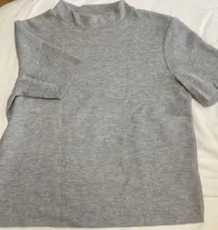 ZARA TRF グレー 半袖タートルネックニット
