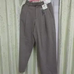 ユニクロブラッシュドジャージータックワイドパンツ