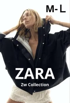 ZARA フリルトリムジップアップジャケッ Mサイズ　新品未使用タグ付き ZARA - 【完売品】ZARA フリルトリム ジップアップジャケット M 新品