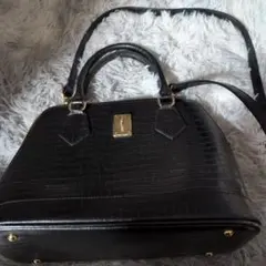 クロコダイル風合成皮革 2WAYバッグ