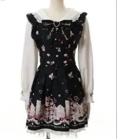 LIZLISA ManyHeartsAfternoontea 柄ワンピース LIZLISA Many Hearts Afternoontea柄ワンピース レディース