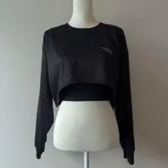 アシンメトリー クロップド キャミ付き スウェット 2点セット