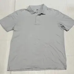 ユニクロ　メンズ　ポロシャツ　ライトグレー　XL エアリズム