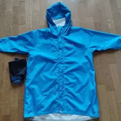 mont-bell レインコート 130 青　袋付き