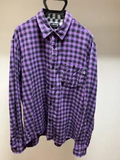 00s ステューシー STUSSY ギンガム チェックシャツ ネルシャツ L