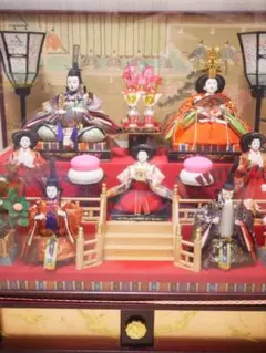 雛人形★ガラスケース入り★ひな祭り★オルゴール付★電灯付き 雛人形 お雛様 ガラスケース入り オルゴール付き ひな人形 ガラス