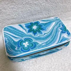 ESTEE LAUDER エスティローダー ポーチ ブルー 花柄