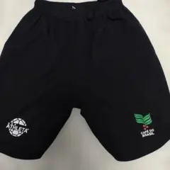 ATHLETA ハーフパンツ 黒 カフェ・ド・ブラジルロゴ入り