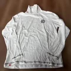 FILA GOLF メンズ モックネック 長袖シャツ ホワイトのサムネイル