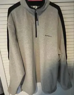 OLD NAVY 古着 ハーフジップ フリースプルオーバー XXL グレー