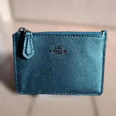 COACH パスケース 定期入れ コインケース グリーン