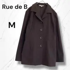 【リューデベー】ストレッチステンカラージャケットコート　Mブラウン　日本製のサムネイル