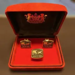 ゴールド色 カフスボタン ネクタイピン セット