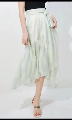 MERCURYDUO 楊柳シフォンティアードグラデスカート