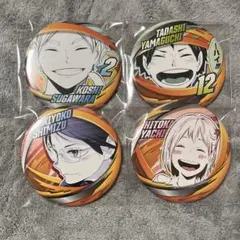 ハイキュー　コレクション缶バッジFUN!! 谷地仁花　山口忠　菅原孝支　清水潔子